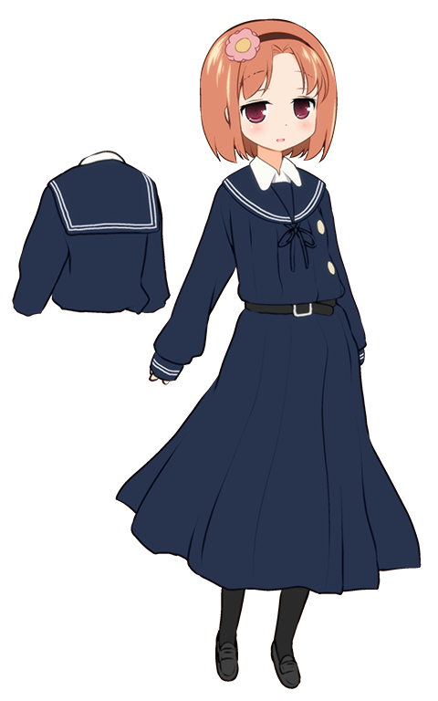劔谷の冬服 袖のハミ出しと目を修正したよ！